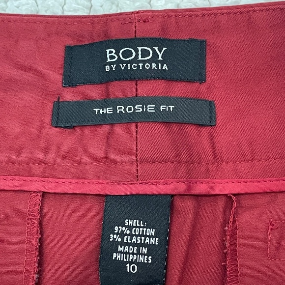 Body by Victoria Dress Pants Women's Size 10 The Rosie Fit Red Straight - Picture 5 of 11
